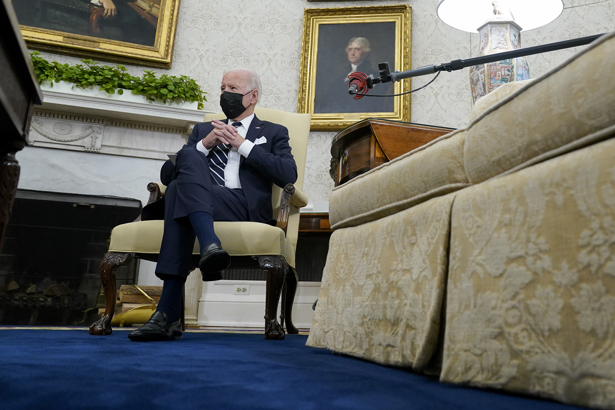 President Joe Biden meets with Israeli Prime Minister Naftali Bennett in the Oval Office of the White House, Friday, Aug. 27, 2021, in Washington.